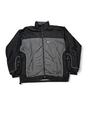 Vintage 90's Nike Women's Black & Gray Windbreaker Jacket